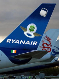 Самолёт авиакомпании Ryanair (Райанэйр)