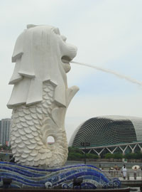 Статуя Мерлион (Merlion) в Сингапуре (Singapore)