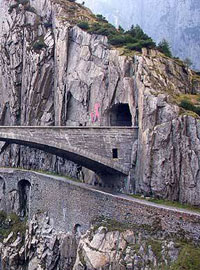 Туннель под горным массивом Готтхард (Gotthard) в Швейцарии (Switzerland)